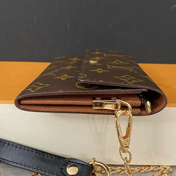 LOUIS VUITTON Monogram Sarah Bifold Wallet to Shoulder Bag 💼 TH0959 - Picture 10 of 15